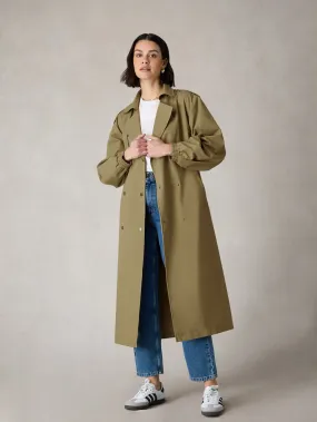 Petite Khaki Belted Trench Coat