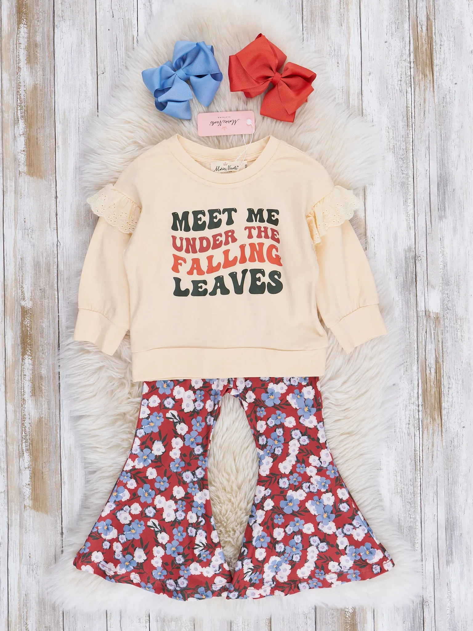 "Falling Leaves" Floral Bell Bottoms Outfit