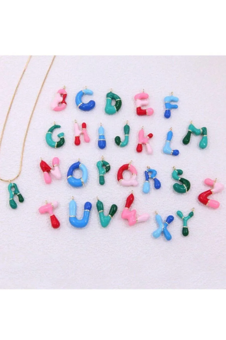 Rainbow Rhythm Alphabet Necklace