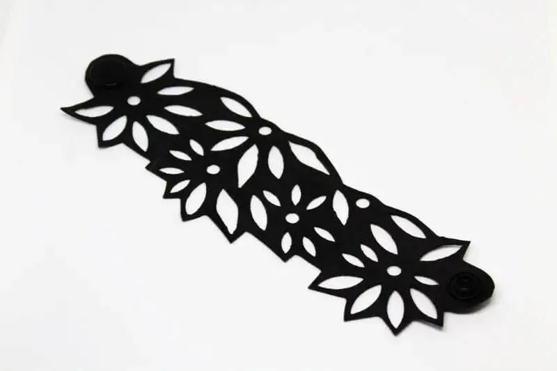 Recycled inner tube bracelet Floral