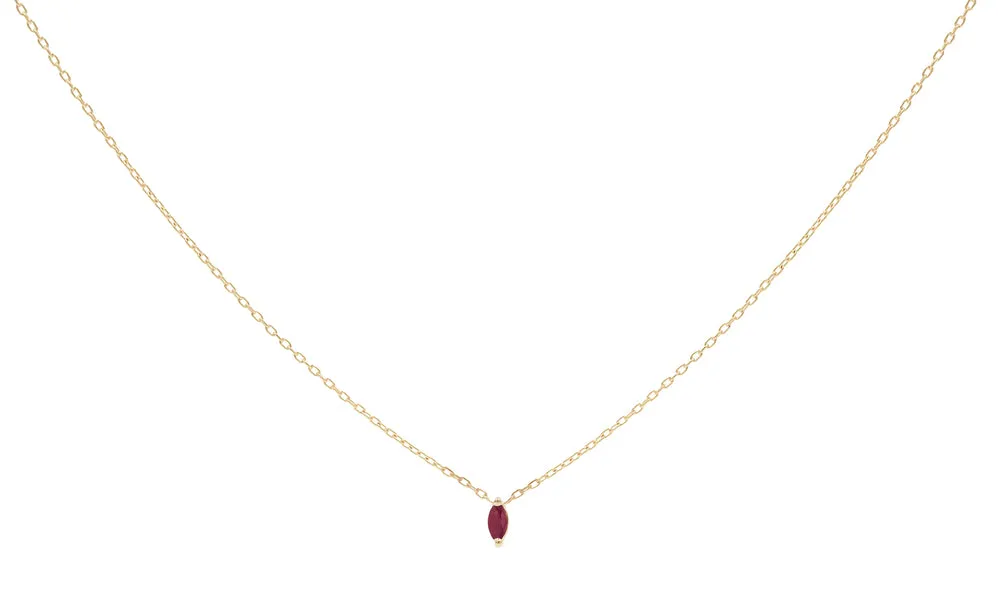 Rise Ruby Charm Necklace