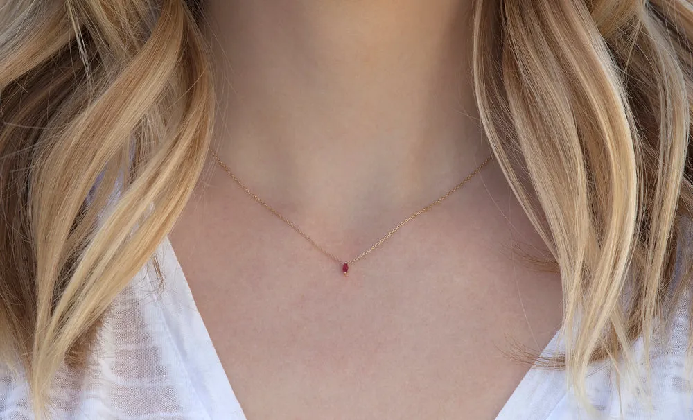 Rise Ruby Charm Necklace