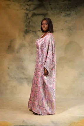 SARI REGAL KAFTAN - PINK & LAVENDER