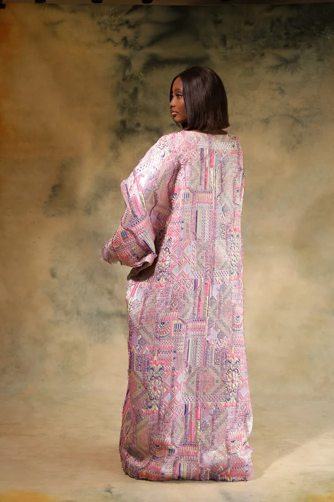 SARI REGAL KAFTAN - PINK & LAVENDER