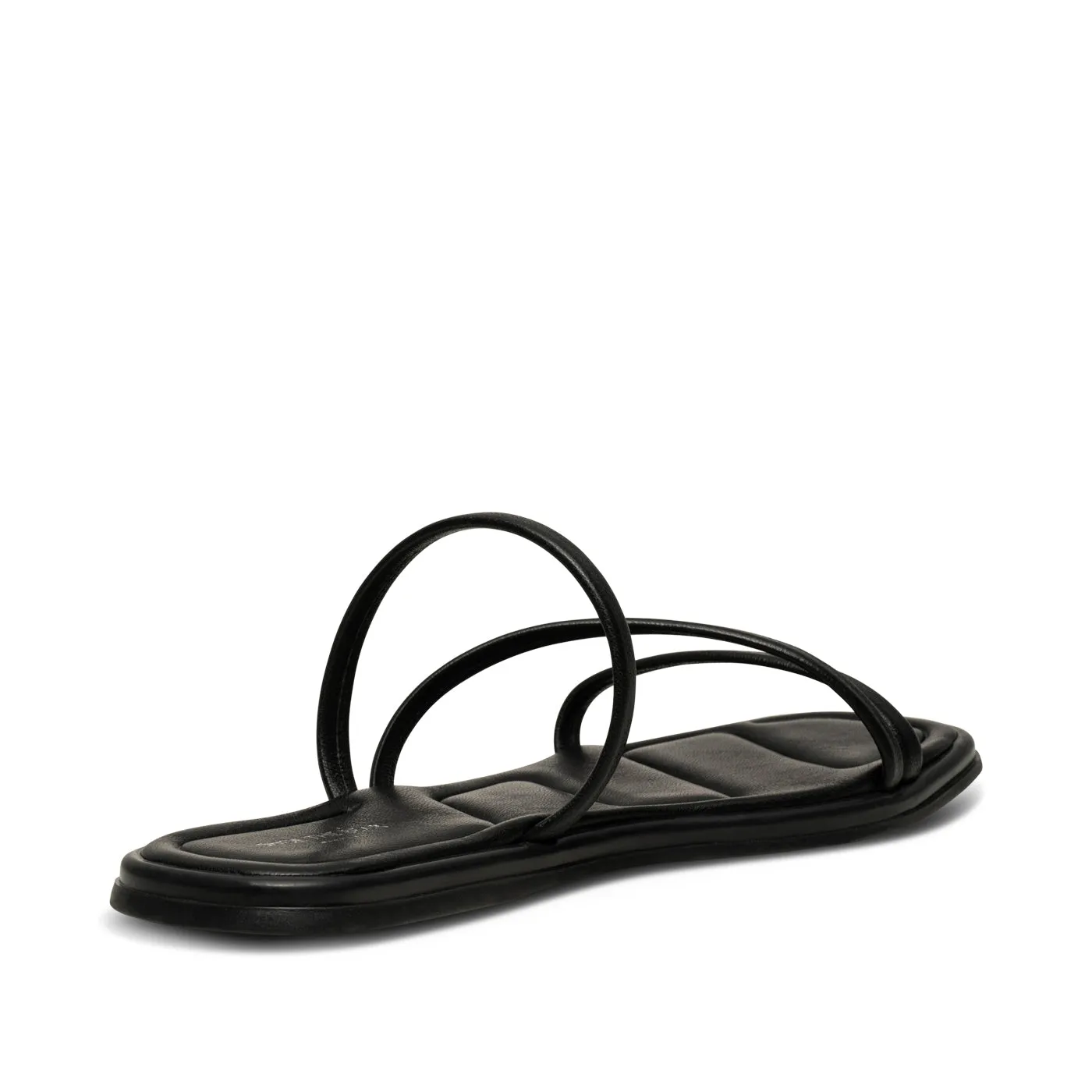 Selena sandal med rem i læder - BLACK