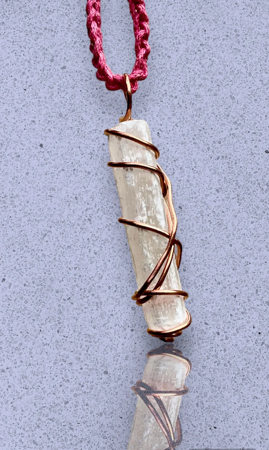 Selenite Wire Wrapped Point