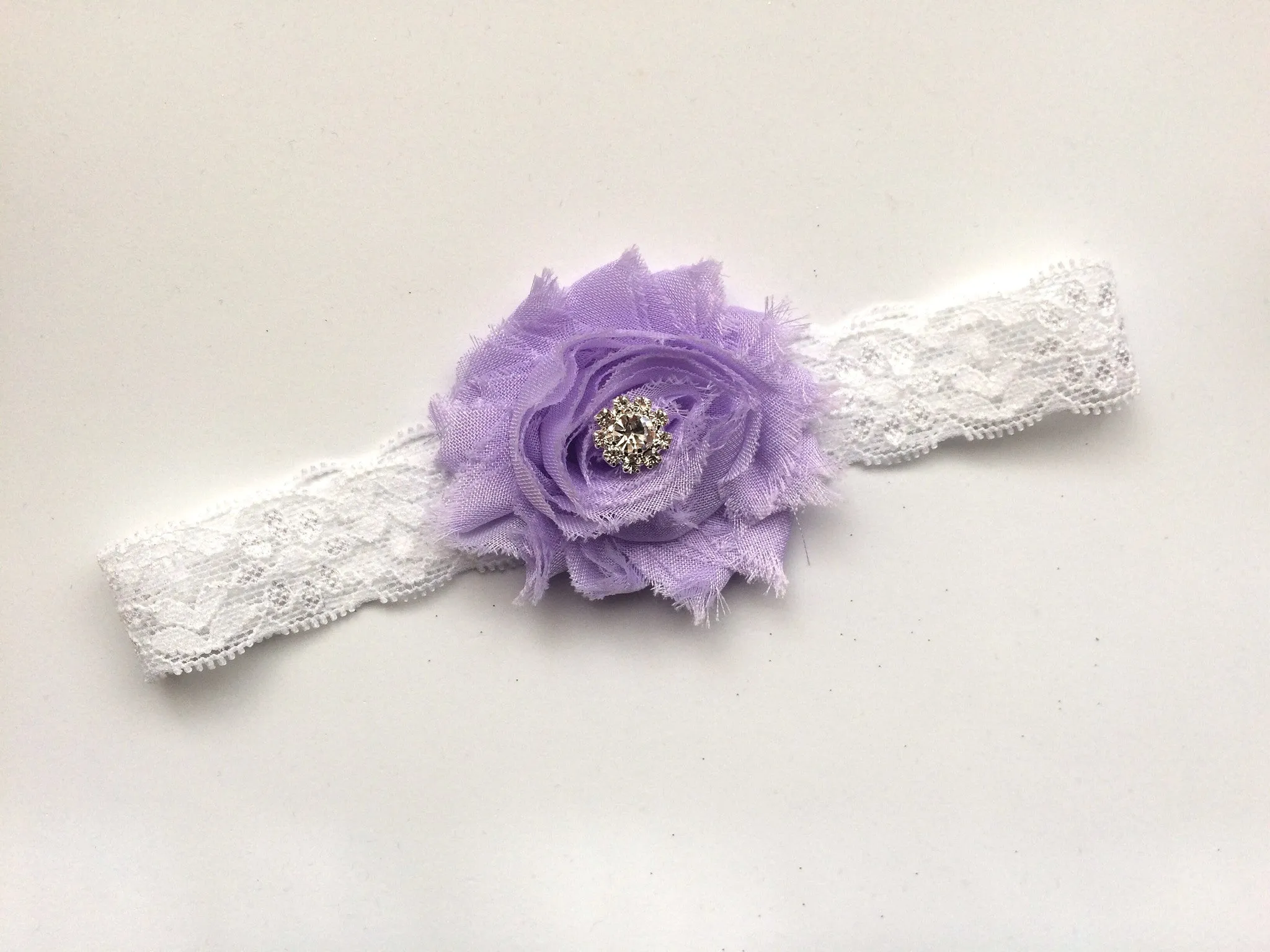 Shabby flower Headband-pick your color!