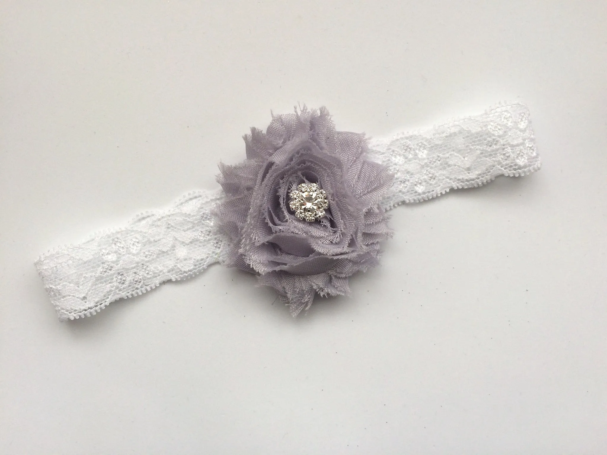 Shabby flower Headband-pick your color!