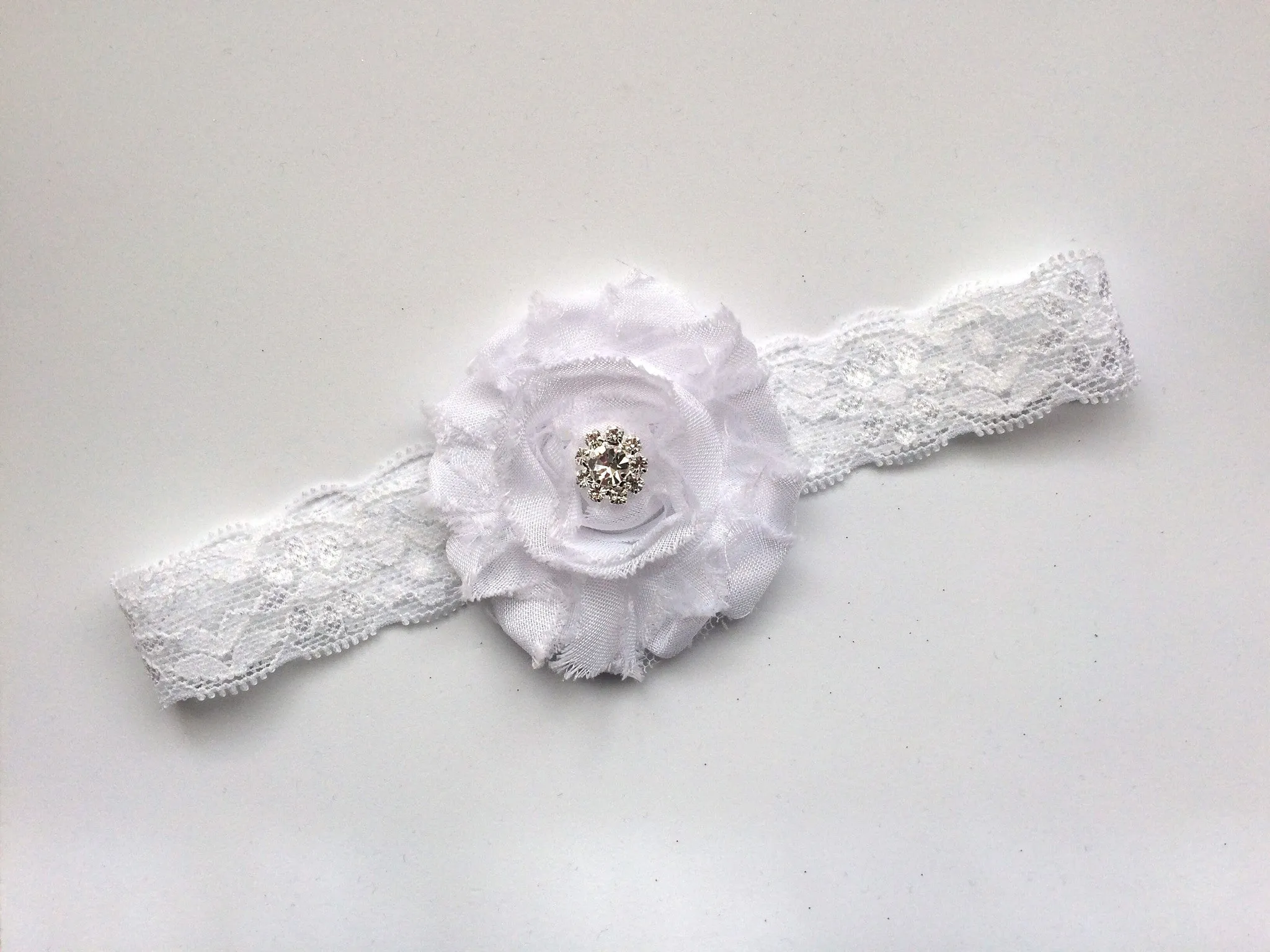 Shabby flower Headband-pick your color!