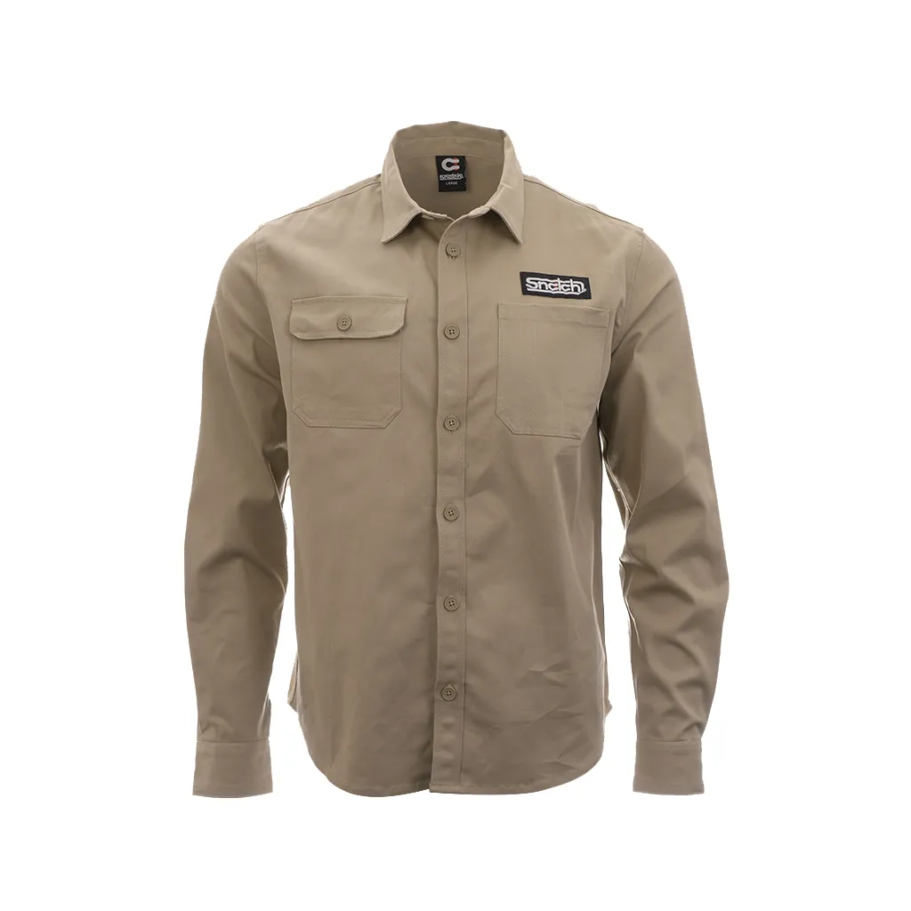 Snatch Long Sleeve Work Shirt Sand - SM4101SD