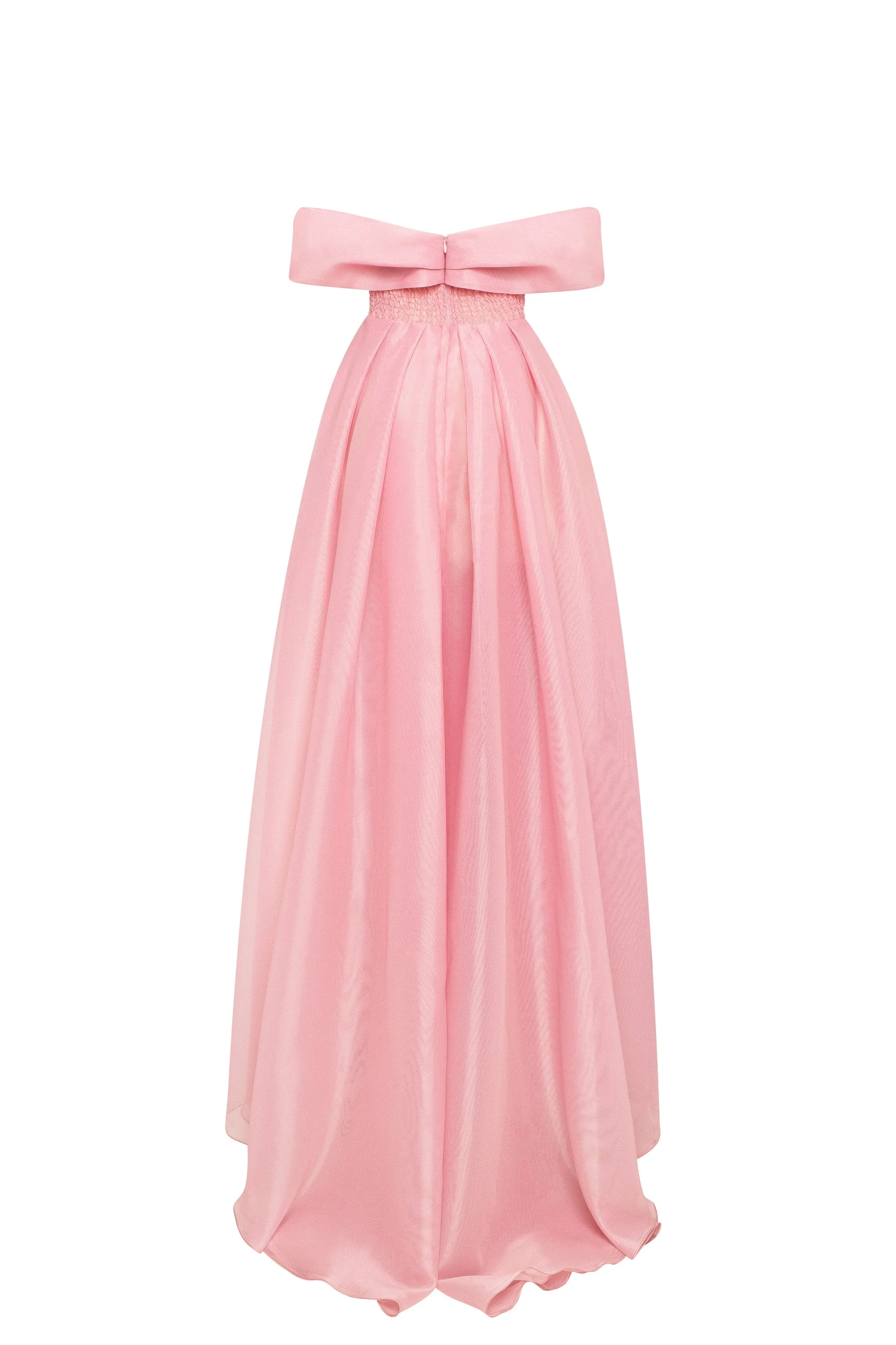 Sophisticated off-the-shoulder misty rose maxi dress, Garden of Eden