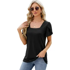 Square Neck Top (Black)