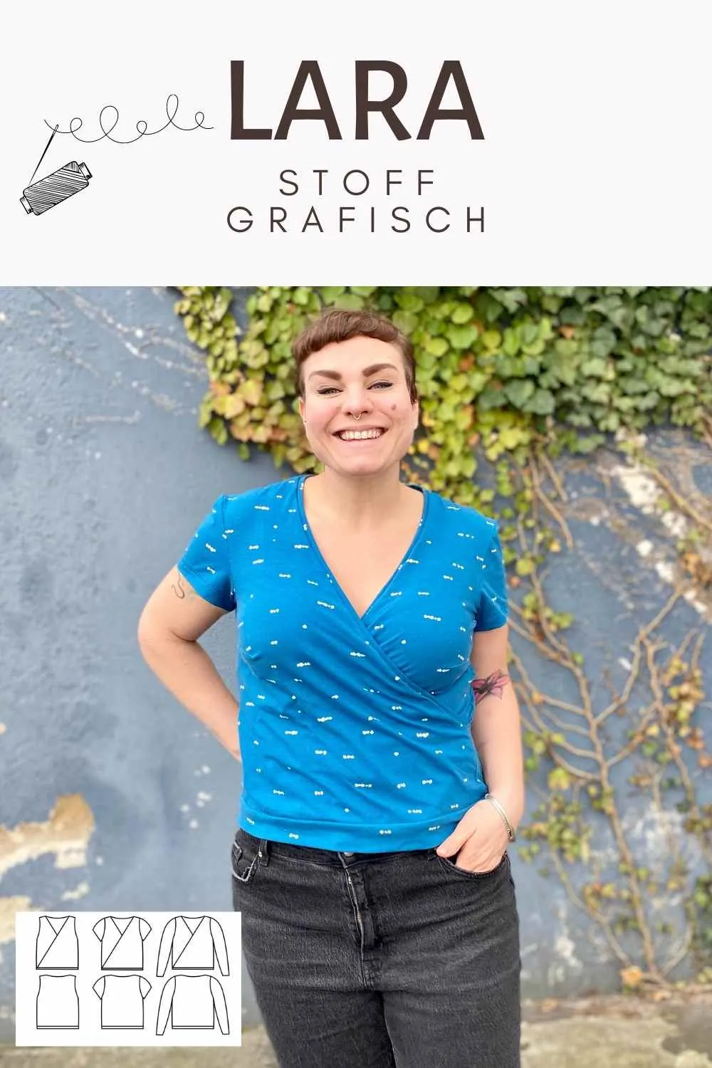 Stoff zum Shirt Lara -Grafisch