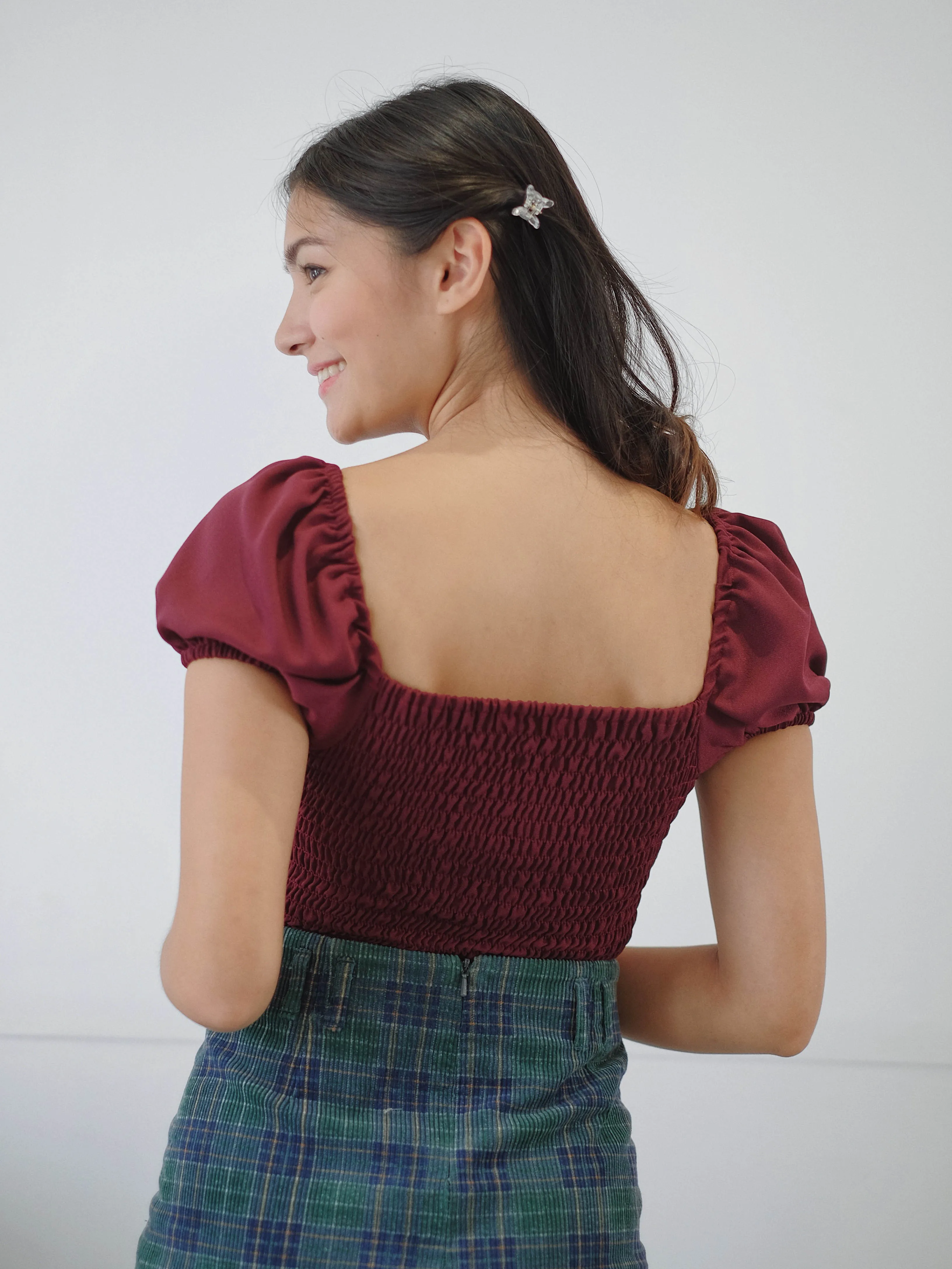 Suri Top - Maroon