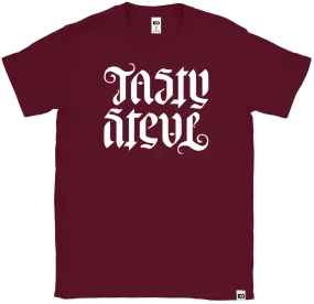 TASTY STEVE 'Ambigram' t-shirt - Maroon