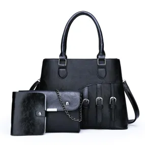 The Elena 3 Bag Set in Black