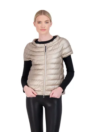 The St Ives Down Vest - Metallic Gold