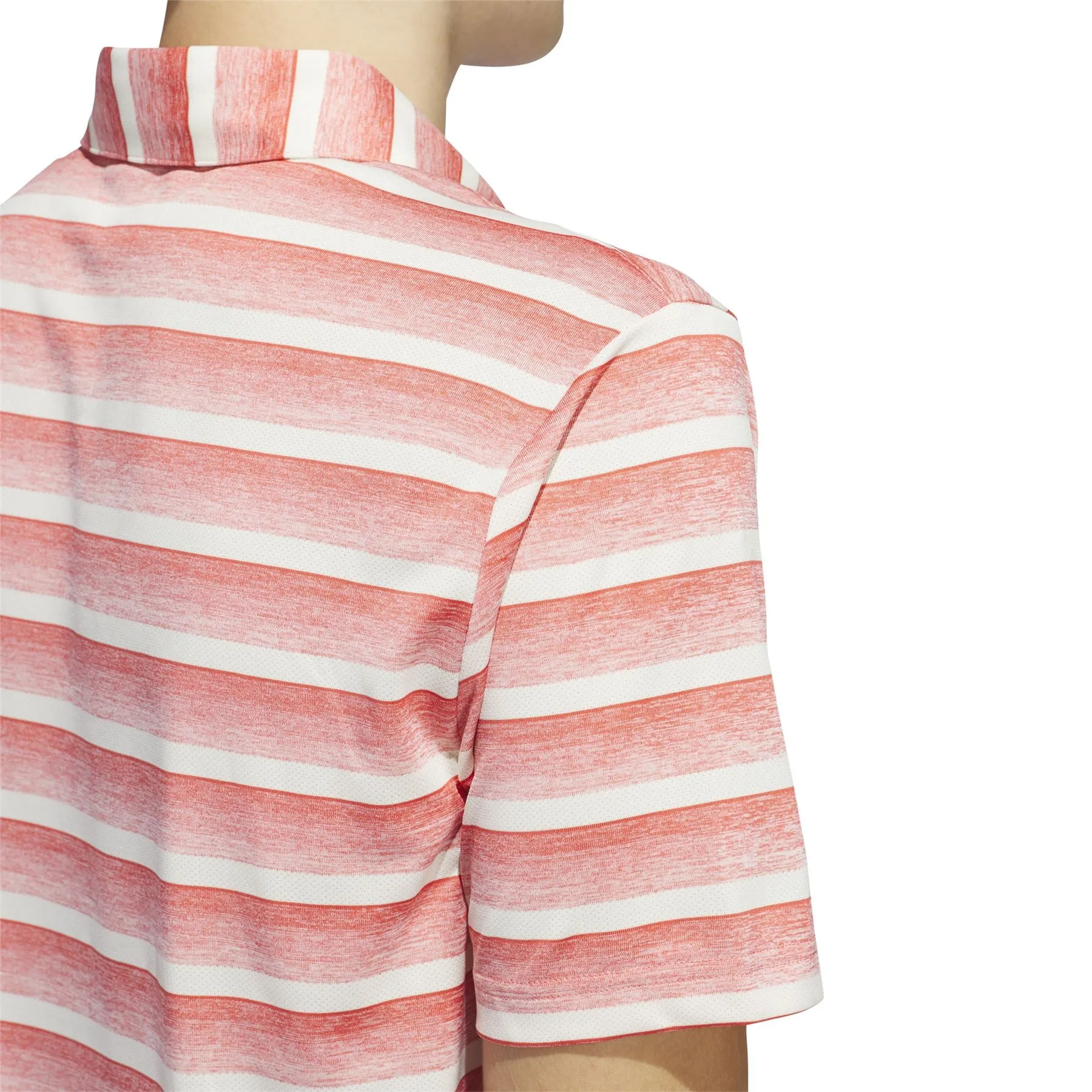 Two-Colour Stripe Regular Fit Pique Polo Pink/White - SS24