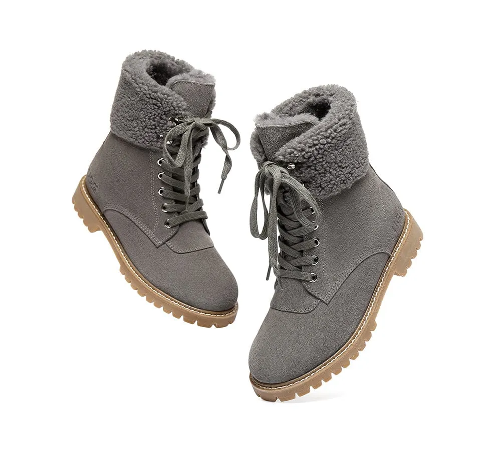 UGG Boots Women Fashion Chunky Sheepskin Wool Boots Mina