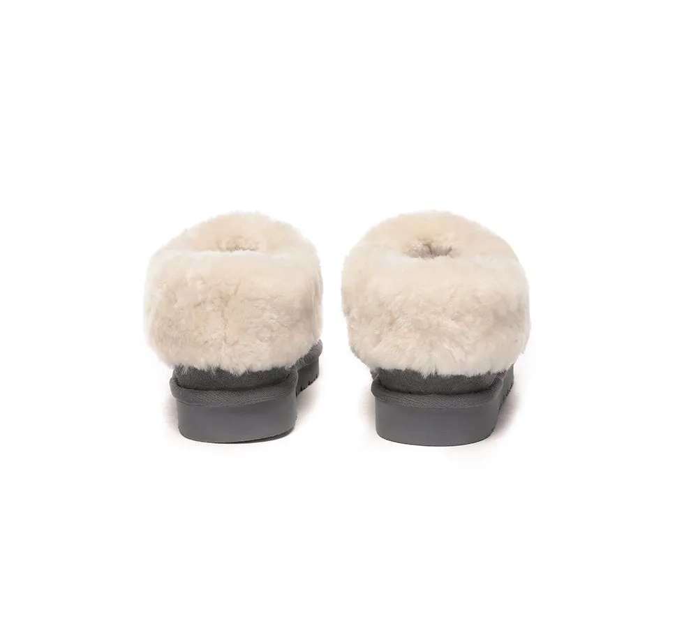 UGG Sheepskin Wool Suede Ankle Slippers Homey