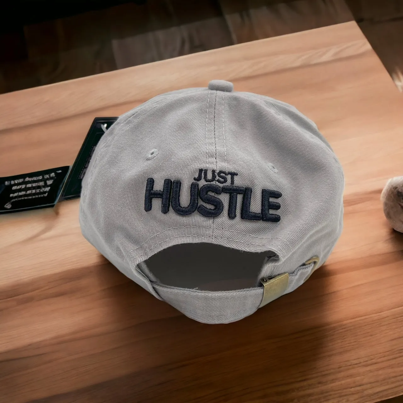 US Cotton Just Hustle Dad Hat (Grey) / 2 for $15