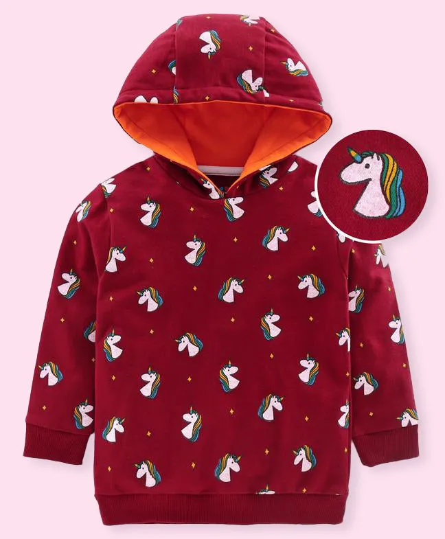 Ventra Unicorn Maroon Hood