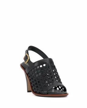 Vince Camuto FINDRI BLACK/SMALL PU WOVEN BURNISHED