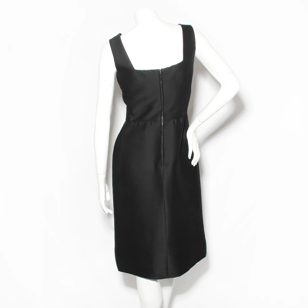 Vintage Black Sleeveless A-Line Dress