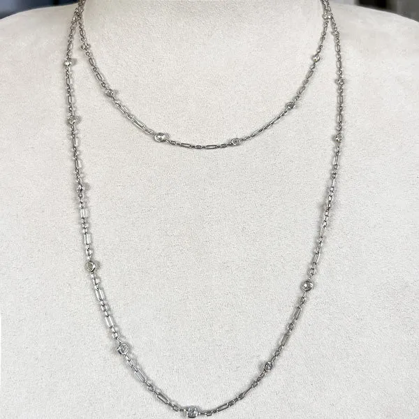 Vintage Diamond Chain Necklace