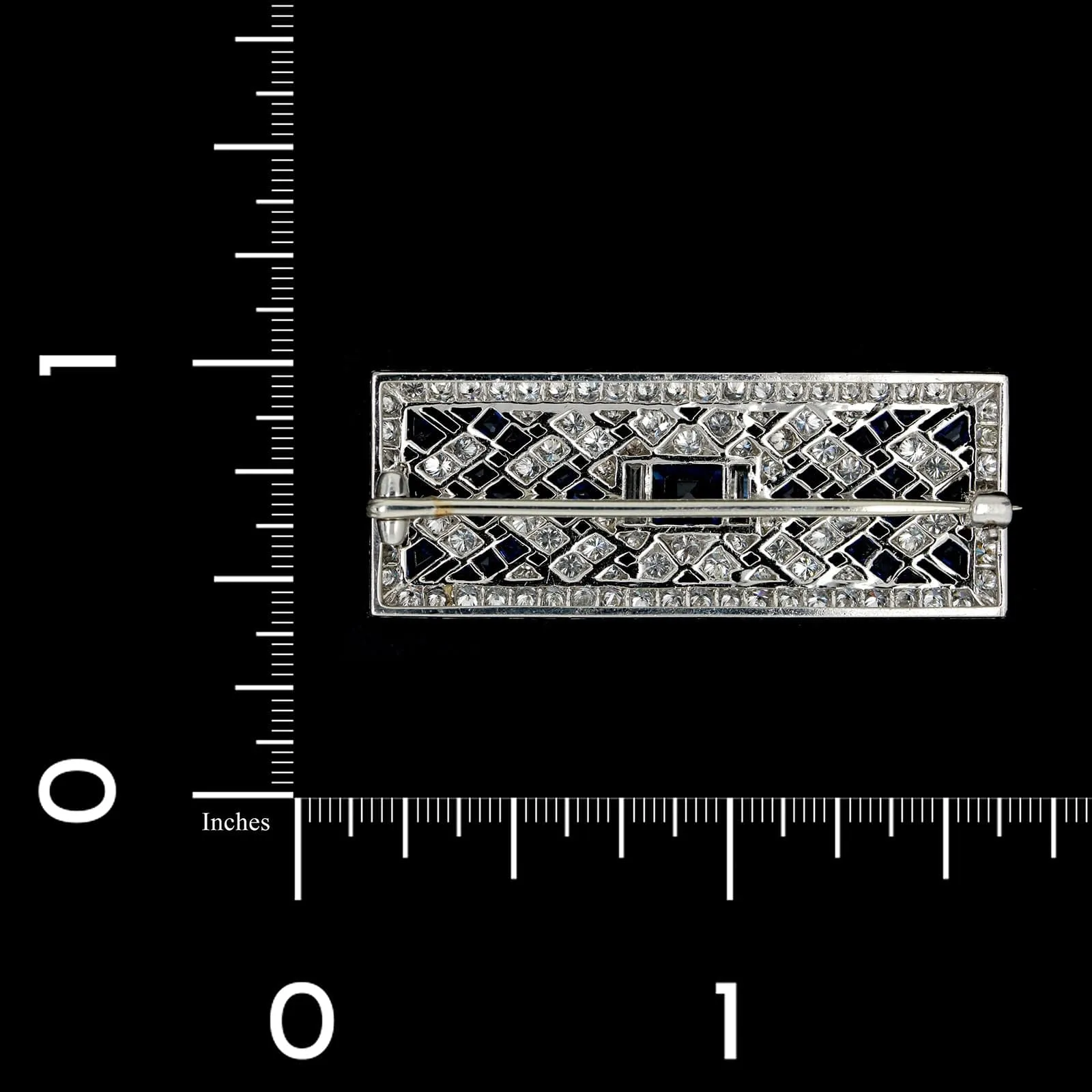 Vintage Platinum Estate Diamond Pin