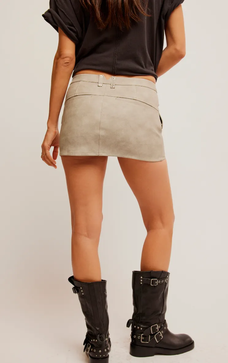 We the Free People Mod Moment Mini Skirt in Stone Combo