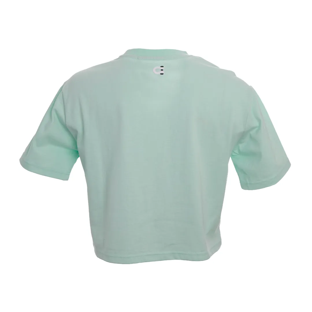 Women's Name Fill Crop Top Aqua - SF1403AQ