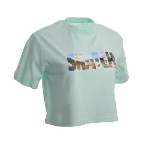 Women's Name Fill Crop Top Aqua - SF1403AQ