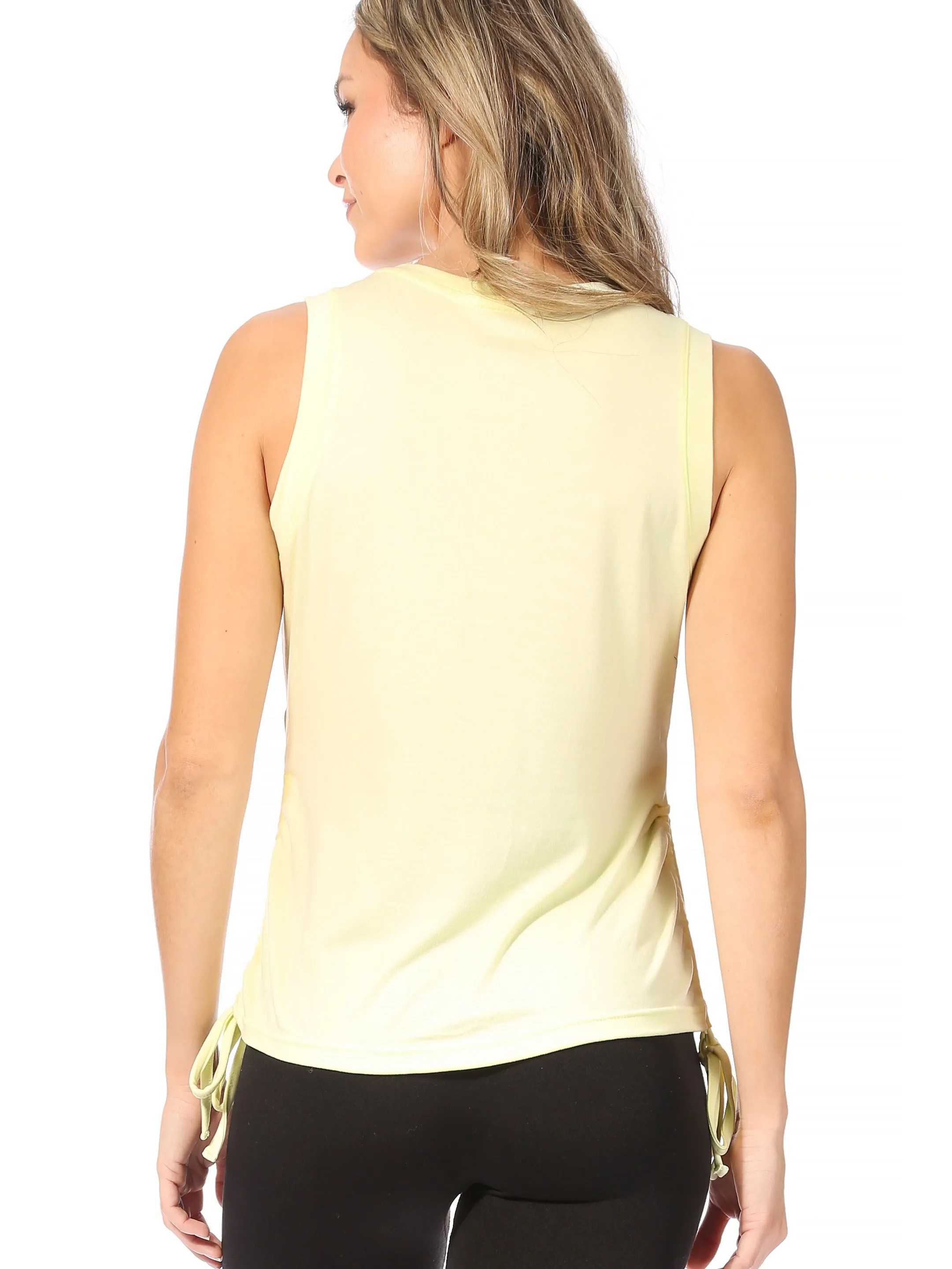 Women's "PRETTY TOUGH" Drawstring Active Tank