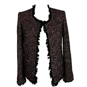 Zadig & Voltaire Black & Red Tweedy Volia Jacket XS