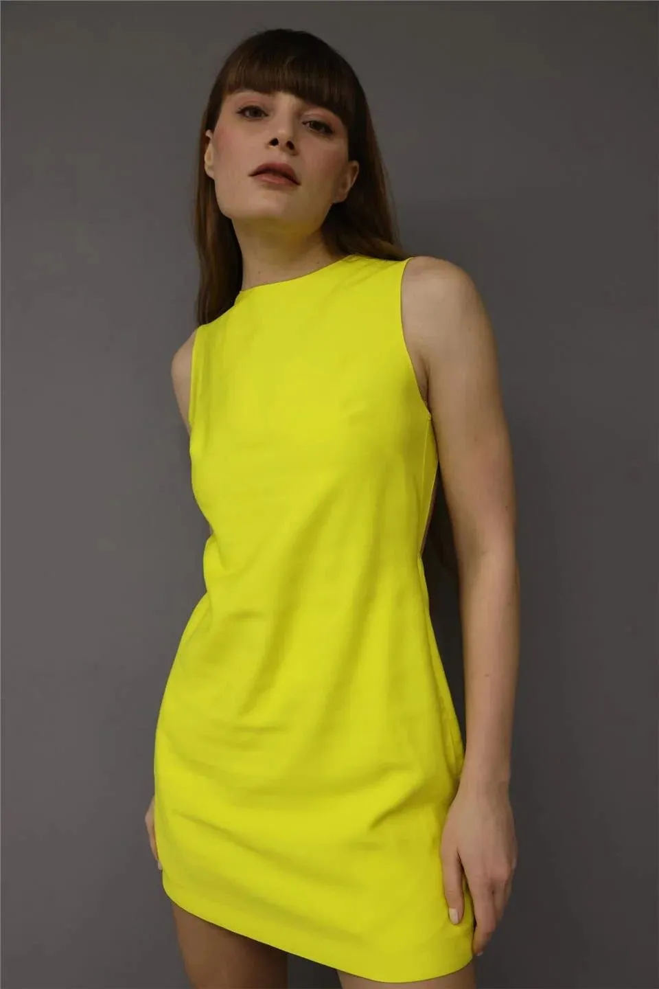 Zesty Chic Backless Playsuits - Lemon