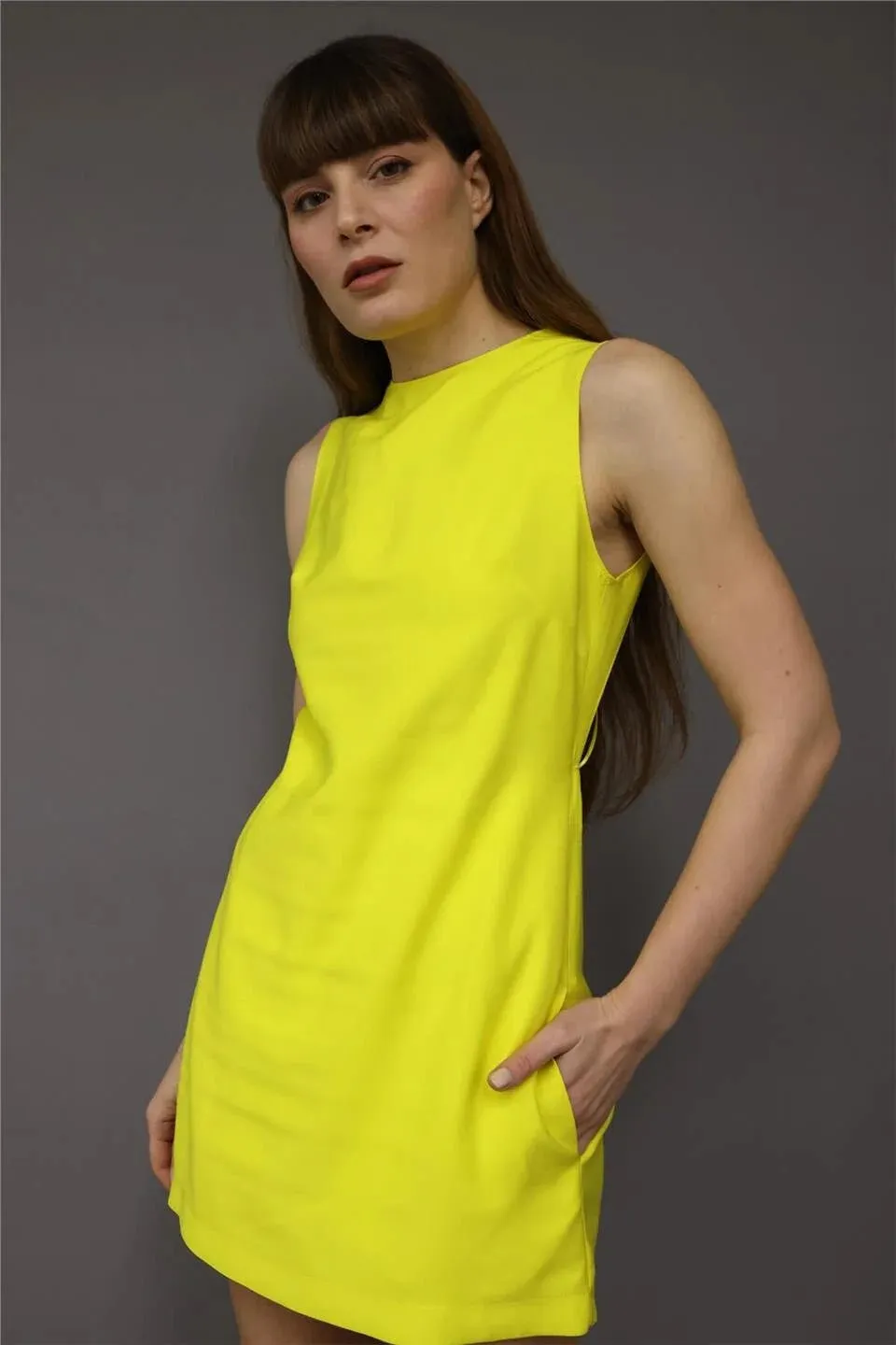 Zesty Chic Backless Playsuits - Lemon