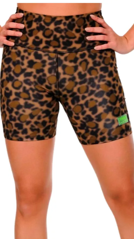 Zumba Animal Expedition High Waisted Biker Shorts (Pre-Order)