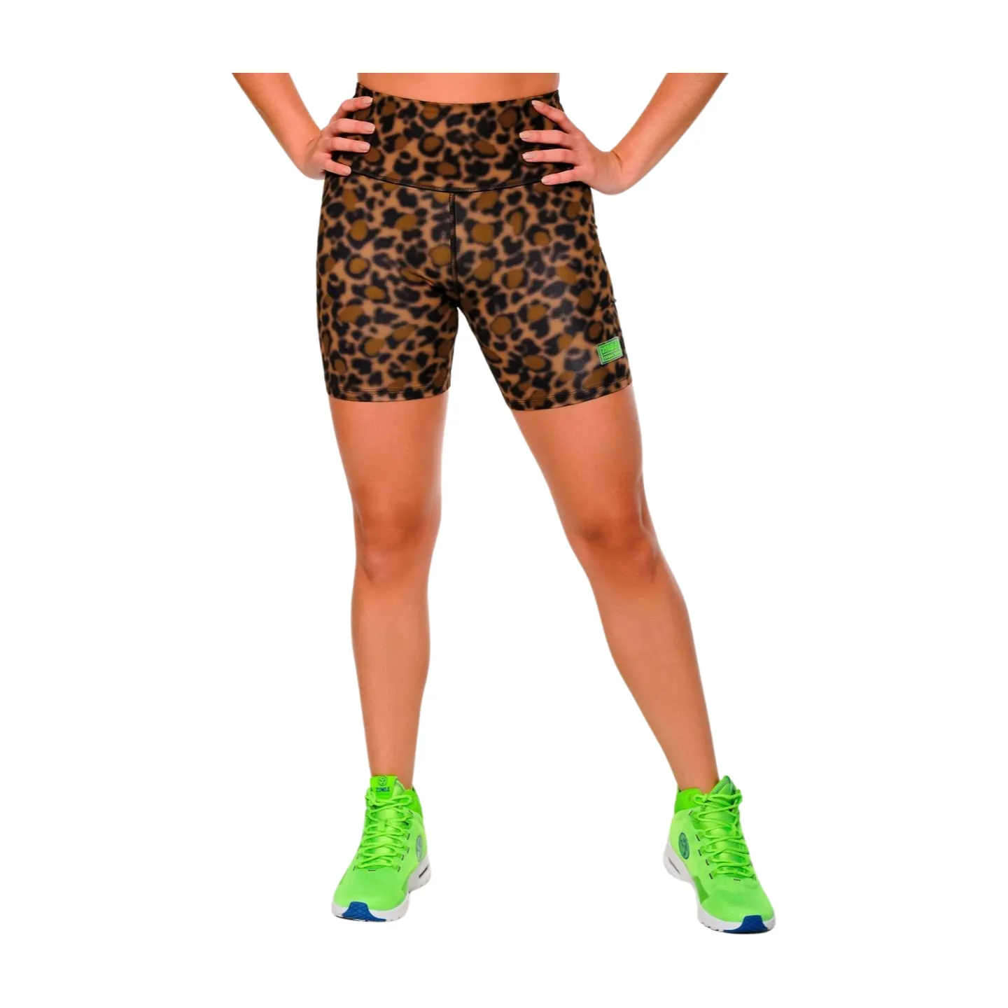 Zumba Animal Expedition High Waisted Biker Shorts (Pre-Order)