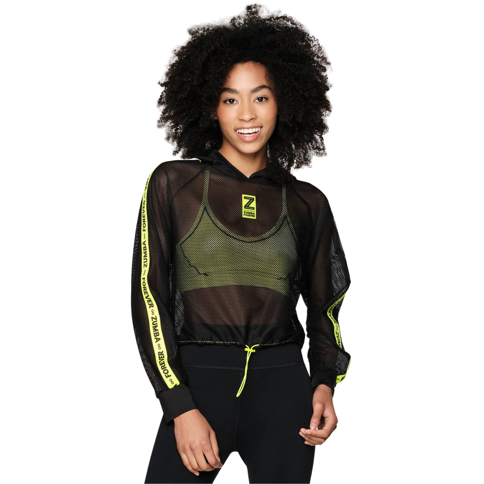 Zumba Forever Mesh Crop Hoodie (Special Order)